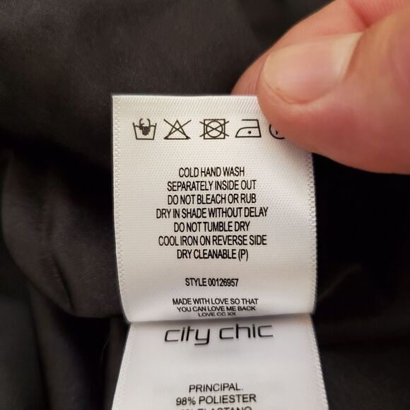 City Chic 'Romantic Rose' Floral Strapless Maxi Dress - size 14 in Black/Pink - Picture 13 of 13